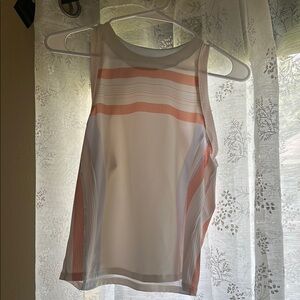 K-Swiss White, Orange and Blue Sleeveless Tennis Top